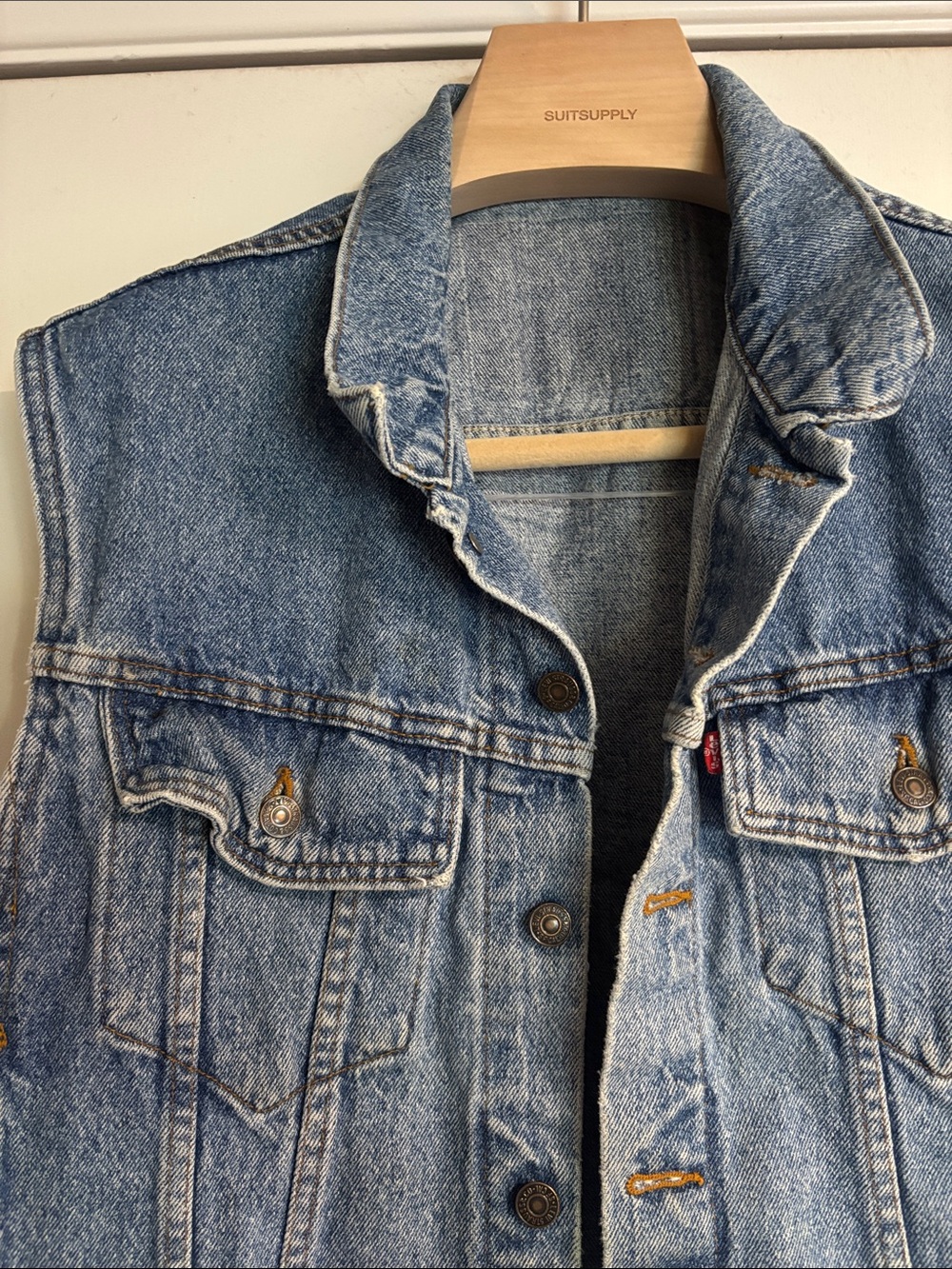 Levi's Light Blue Denim Vest - Picture 2 of 3